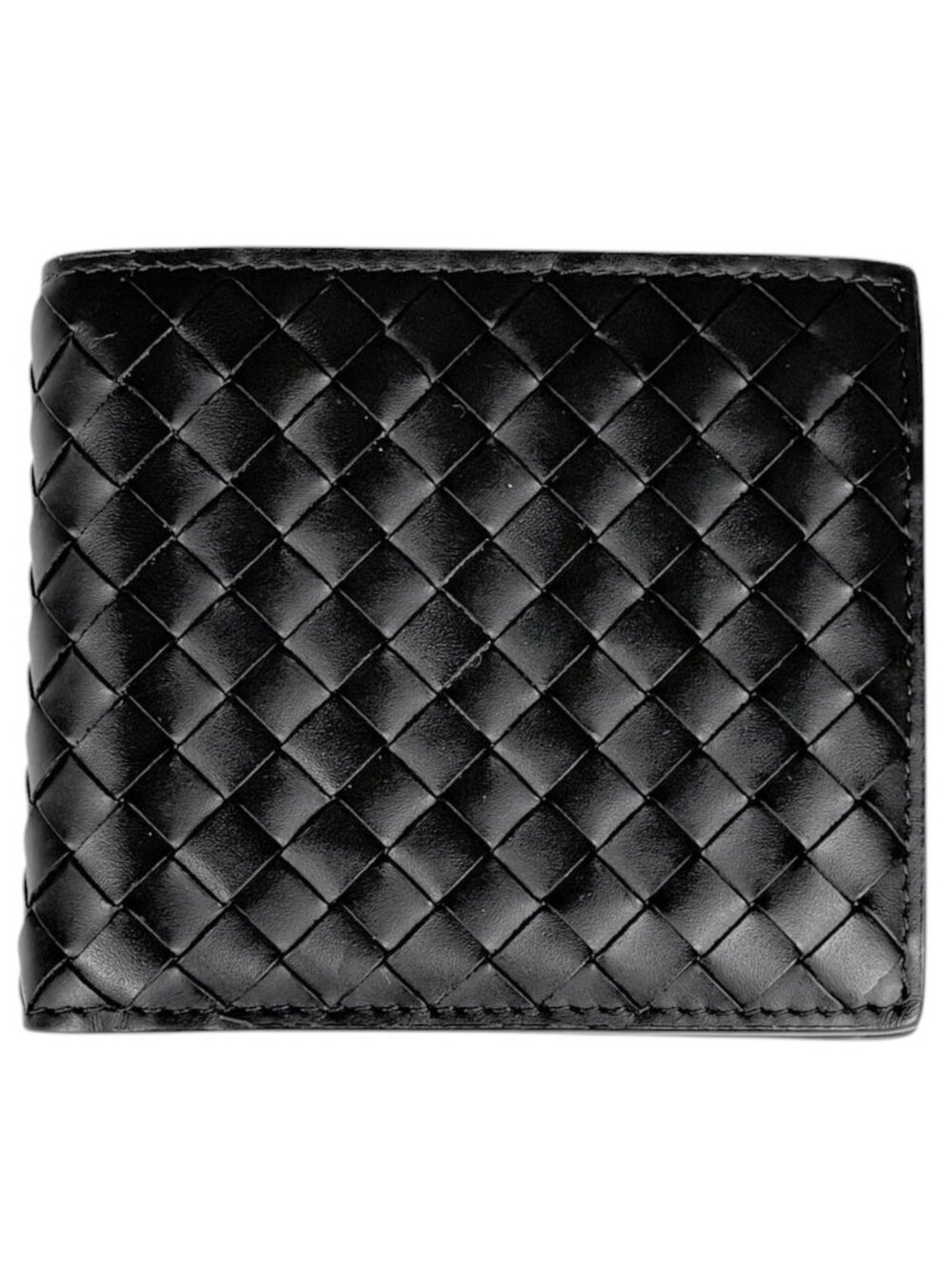 Bottega Veneta Intrecciato Bifold Wallet Leather Black
